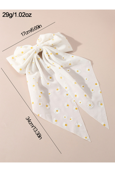 Take Two By Styli Floral Printed Bow Hair Clip