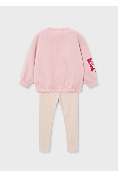 MAYORAL 4726-53 Girl's Ecru-Pink Tights Suit