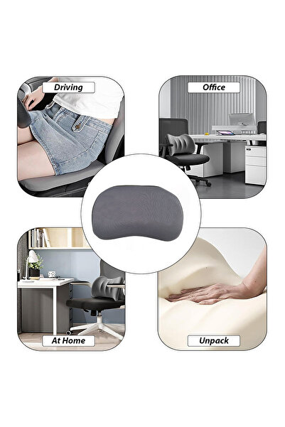 AGC CPL-02 Car Seat Neck & Back Support Cushion (2PCS) – Memory Foam for Comfort & Pain Relief Gray