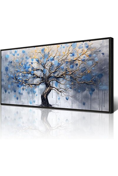 ALAYRA International لوحة فنية تجريدية كبيرة باللونين الأبيض والأسود (120×60 ...