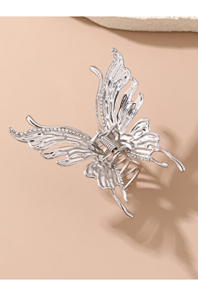 Take Two By Styli Silver Butterfly Claw Clip