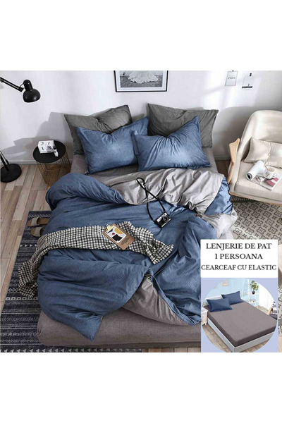 Patul Single Duvet Cover Set , Sulfur, Satin Cotton , Stretchy sheet 140x200,...