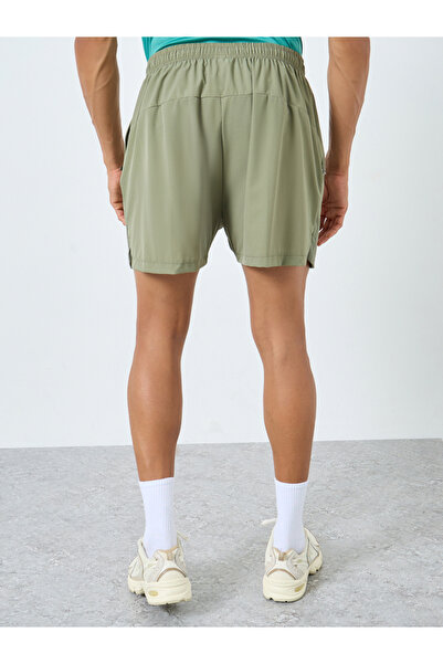 Styli Men Olive Regular Fit Printed Athleisure Shorts