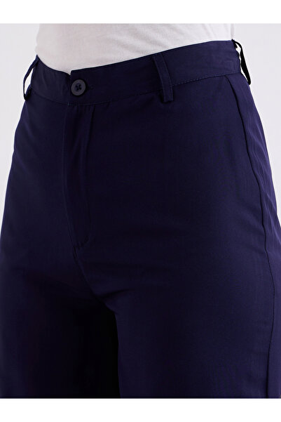 Styli Solid Wide Leg Pants with Belt Loops