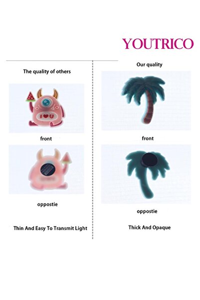 Youtrico 5 Pieces Cartoon Character Shoe Buckle - Cute Slipper Ornament