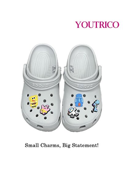 Youtrico 5 Pieces Cartoon Character Shoe Buckle - Cute Slipper Ornament