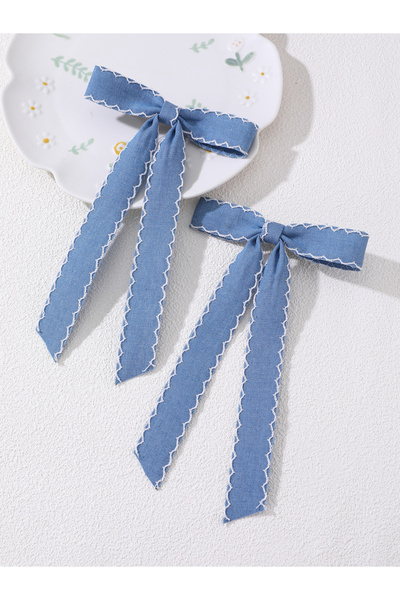 Take Two By Styli Set of 2 - Solid Bow Hair Clip