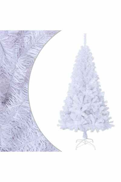 vidaxl Artificial Christmas Tree with Thick Branches White 120 cm PVC