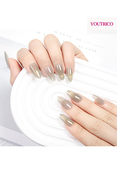 Youtrico أظافر صناعية على شكل عين القطة للنساء، مرآة ناعمة، مقطوعة بالماس، أظافر صناعية للحفلات والتجمعات