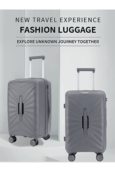 PK PARTNER 3 PIECE TRAVEL TRUNK TROLLEY LUGGAGE AND SUITCASE CABIN APPROVED BAG WITH BEAUTY CASE PP MATERIAL 36