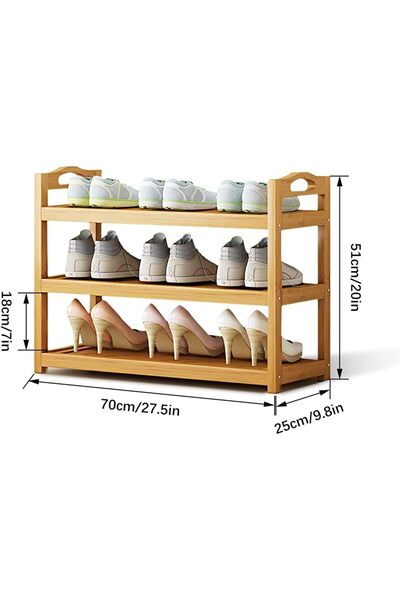 Yelajoy 3-Tier Shoes Rack,Free-Standing Sturdier Shoe Racks Organizer,for Bedroom Closets Entryways
