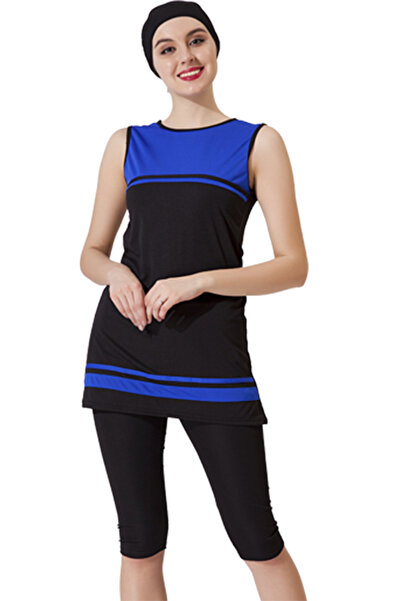 Haliç Mayo Zero Sleeve Tights Semi-Closed Swimsuit 7000 Black