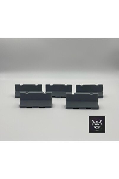 FMK HOBBY 1:18 Scale Concrete Barrier Set of 5 - Diorama Accessory - Diecast Model Garage and Road Scene