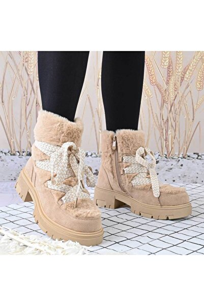 Tmall Ghete de damă, din piele cu căptușeală din piele întoarsă, TM1GD1096, kaki