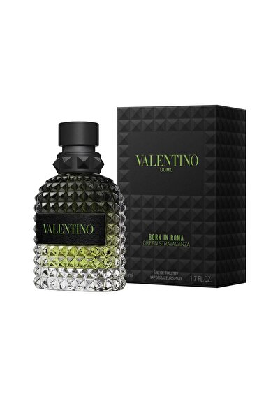 Valentino Eau de Toilette with vaporizer for men UOMO BORN IN ROMA GREEN STRAVAGANZA 50 ml