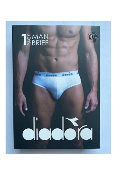 Diadora chiloți cu bandă cu logo, albi