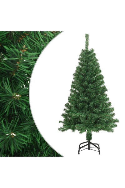 vidaxl شجرة عيد الميلاد الاصطناعية ذات الفروع السميكة الخضراء 120 سم من مادة ...