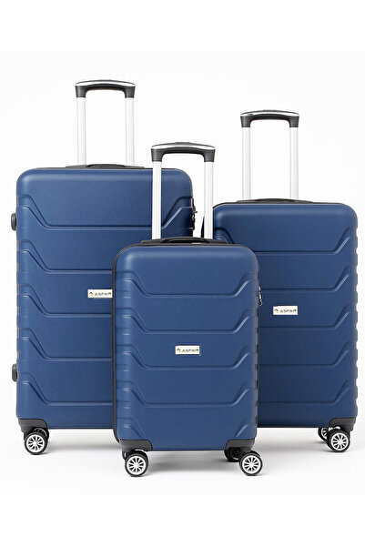 ASFAR مجموعة XT-317 من 3 حقائب سفر (28/24/20 بوصة) | حقيبة صلبة من مادة ABS مزودة بقفل رقمي - أزرق ملكي