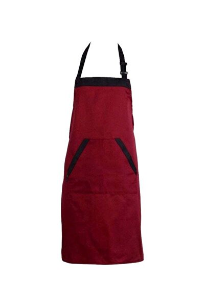 Generic Waterproof Cotton Apron Red/Black 31x22cm