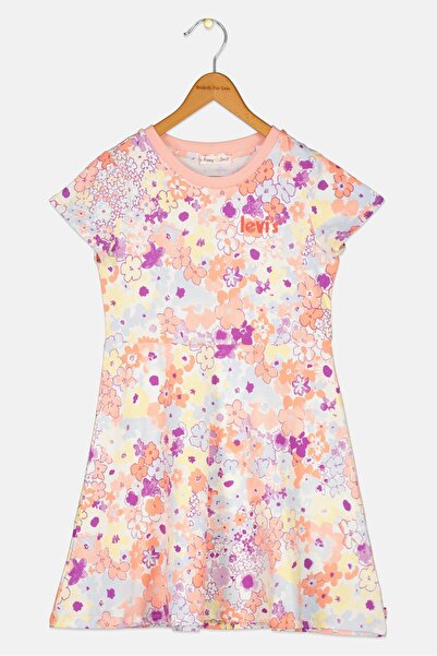 Levi's Be Happy By Levis Women Floral Pattern Short Sleeve Dress, Multicolor