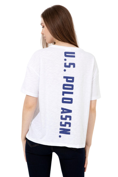 U.S. Polo Assn. Γυναικείο T-Shirt White Crew Neck