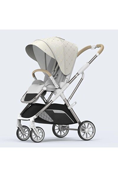 L-Sun Reversible Folding Stroller with Foot Cover, 0-36 months, White