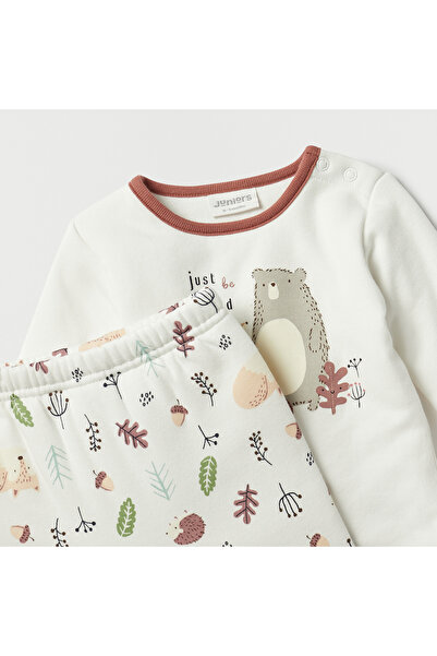 Juniors Printed T-shirt and Pyjama Set