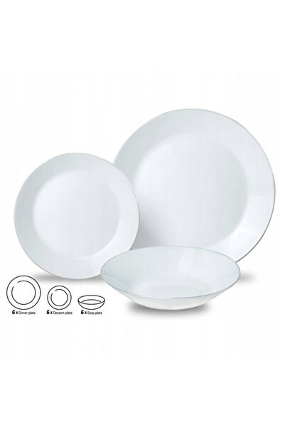 Kinghoff Set de cină KH 1877, 18 piese, pentru 6 persoane, Opal, lavabil în m...