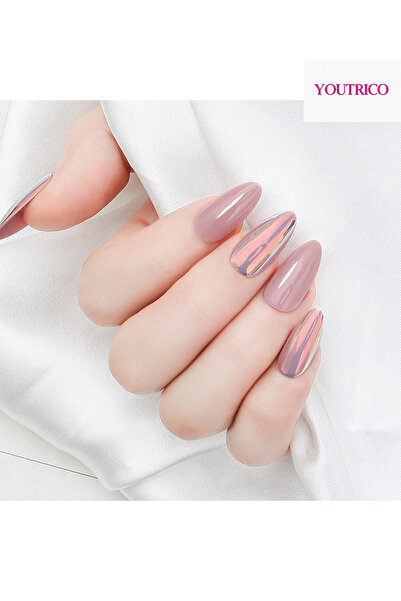 Youtrico Women cat-eye false nails,smooth mirror,diamond-cut,party and gathering press on nails