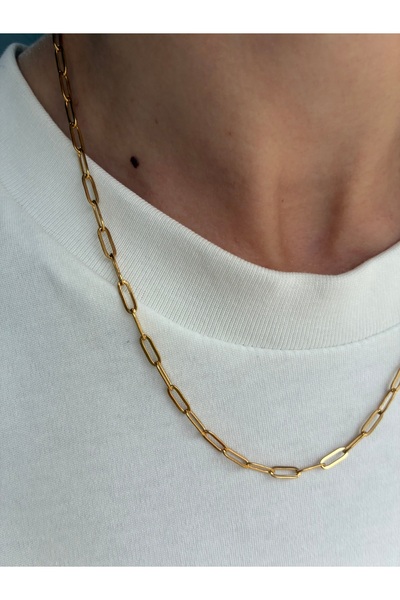 DeNors سلسلة قلادة أساسية بطول 40+5 سم |   قلادة ذهبية للجنسين |   مجوهرات أن...