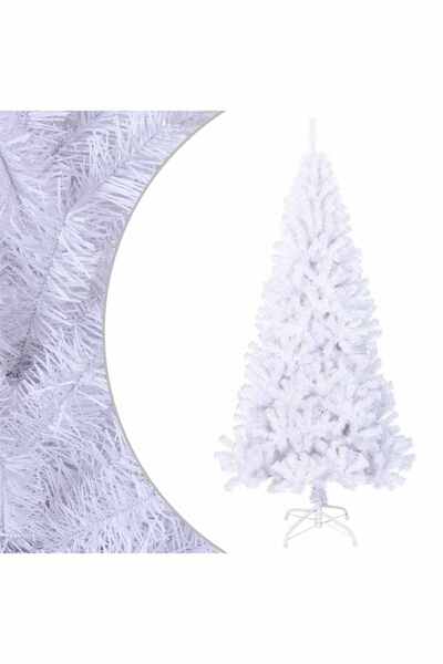 vidaxl Artificial Christmas Tree with Thick Branches White 210 cm PVC