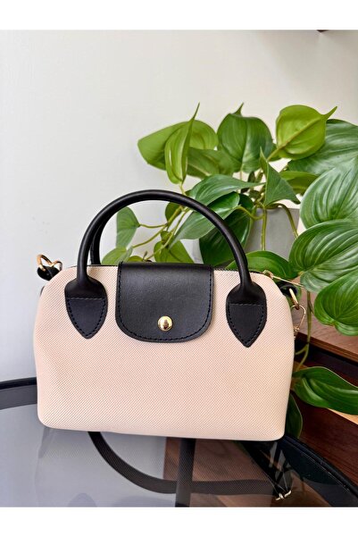 serenıa Pettia Cream-Black Women's Shoulder Bag