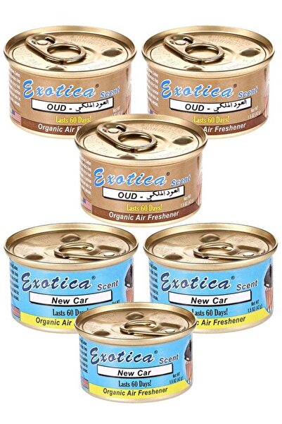 Exotica عبوة معطر جو عضوي اقتصادية، 6 قطع، برائحة السيارة الجديدة - 3 قطع، ور...