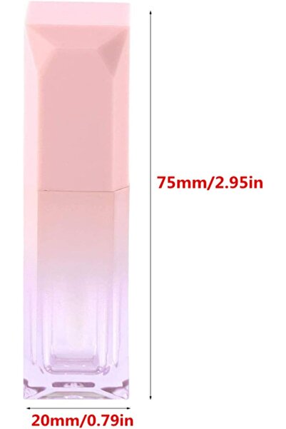 genernic أنابيب ملمع شفاه قابلة لإعادة التعبئة بتدرج وردي، عبوة من 10 قطع، سع...