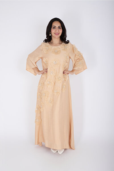 IKKXA Floral Embroidered Jalabiya