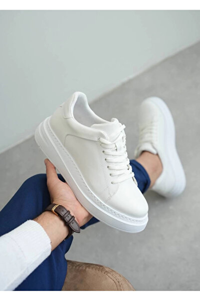 Işıltı kidss Kb-B2 Kuback White Leather Casual Men's Shoes