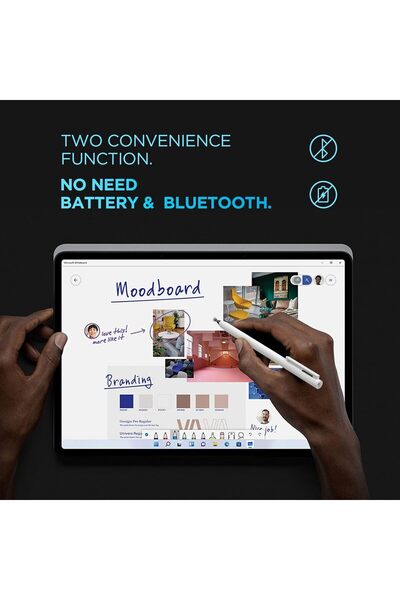 Generic Stylus Pen for Touchscreens — Small 5mm Disc Tip, Universal, Clip, for iPhone/iPad/Galaxy/Tablet