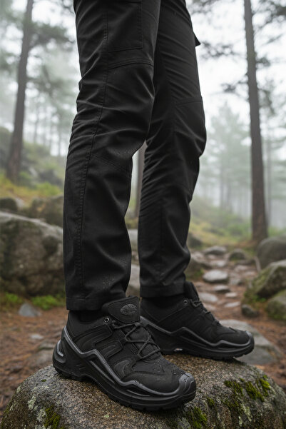 Scooter Black Nubuck Non-Slip Sole Men's Outdoor Shoes P3103 m