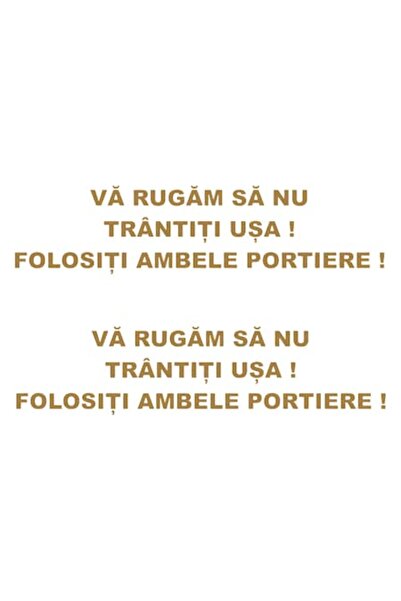 Oracal Set 2 stickere Uber, Bolt, Taxi, nu trantiti usa, folositi ambele portiere, 20cm, cupru