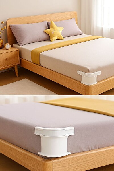 ARVALE Suport de fixare pentru organizator de cearșafuri Çarşafmatik și blocare invizibilă pentru cearșafuri, set de 4