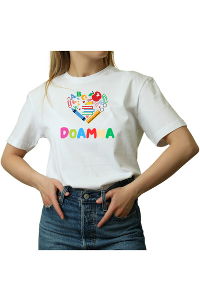 OEM Tricou Femei pentru Educatoare/Invatatoare, cu textul Doamna, marimea L