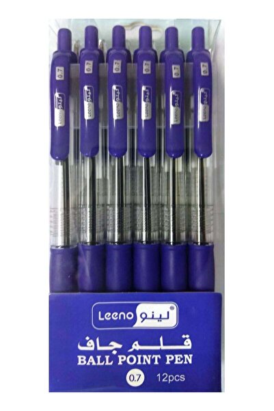 LEENO مجموعة أقلام حبر جاف زرقاء 0.7 مم، 12 قطعة