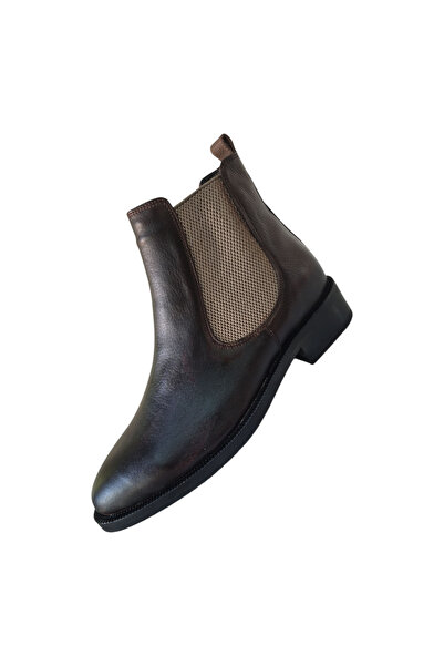 MelAlp Men's Genuine Leather Boots with Side Elastic