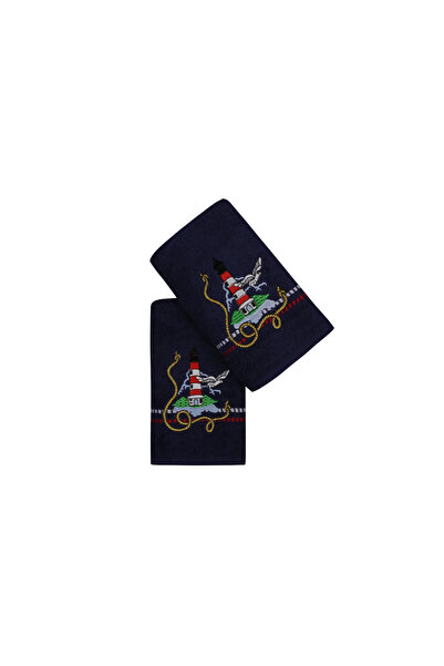 Talis Set of 2 Kitchen Towels Marina Dark Blue Deniz 50x70 cm (100% Cotton)