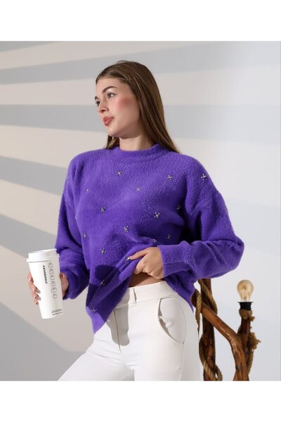 Nursay Angora uzun kollu kazak