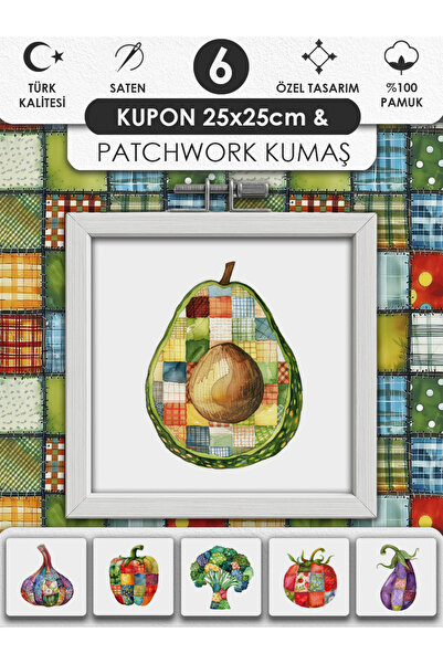 FabricMarket Patchwork Fabric Set – 100% Cotton Patterned Fabric Coupons for Sewing and Hobby