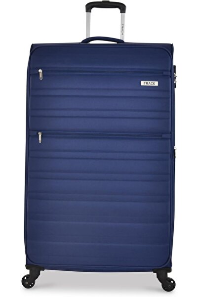 Track 4-Wheel 4-Piece Soft Fabric Trolley Luggage Set (Navy)