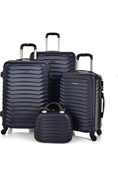 New Travel مجموعة حقائب سفر متينة من 4 قطع - أزرق