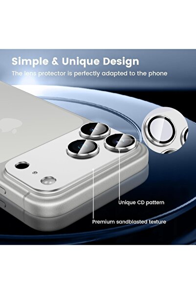 Lopard iPhone 17 Pro Max Cl-20 Camera Lens Body Protector 9H Hardness Ultra Hd Tempered Glass Scratch Resistant
