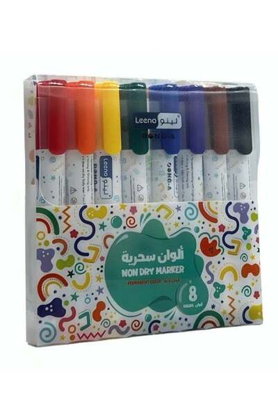 LEENO 8 قطع من أقلام التحديد غير الجافة متعددة الألوان